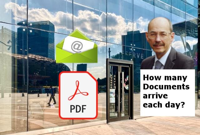 Documents arrive each day for processing.